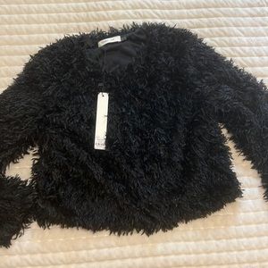 Mustard Seed faux feather shirt